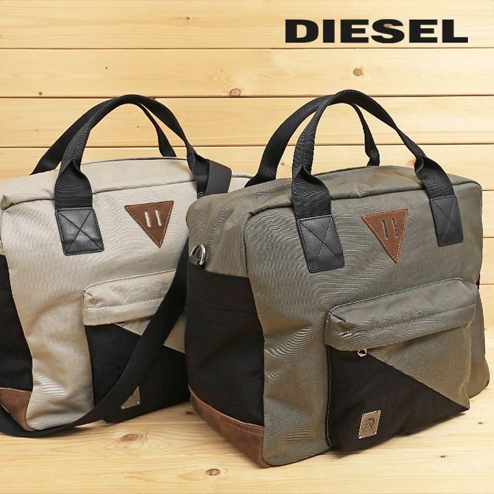 ディーゼル DIESEL ショルダーバッグ 鞄 メンズ 本革レザー使い バイカラー ダッフルバッグ ボストン トラベルバッグ M-SLASH