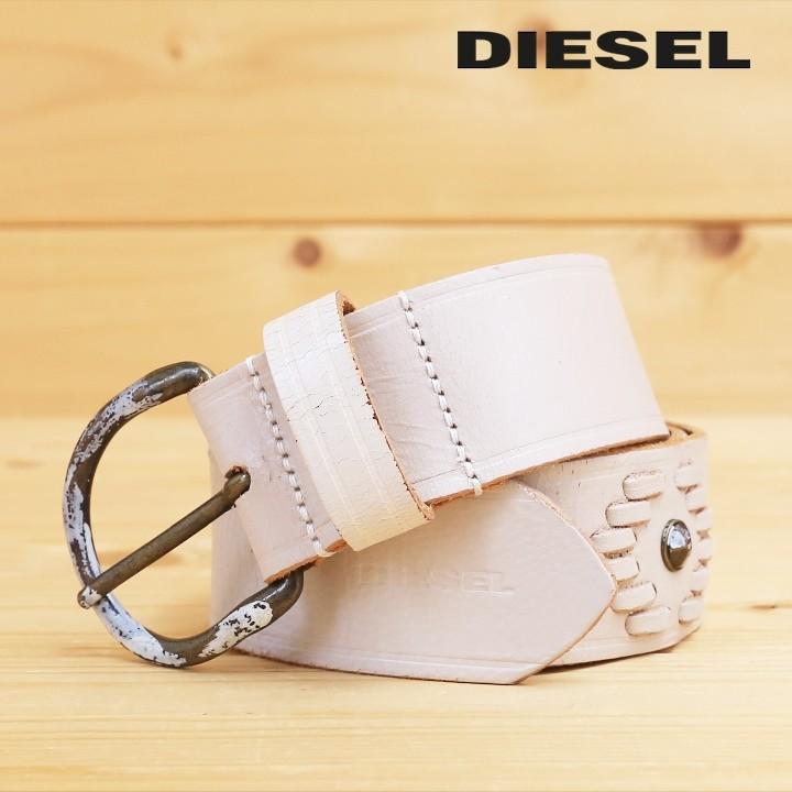 ディーゼル DIESEL レザーベルト メンズ レディース 男女兼用 ヴィンテージ加工 ペイント加工 ひび割れ加工 牛革 本革 ビジュースタッズ B-SPARK｜tutto-tutto