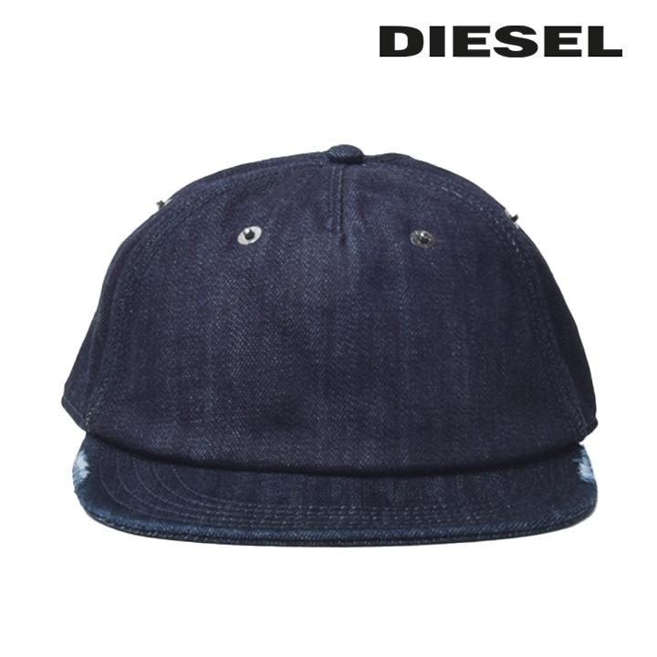 ディーゼル　DIESEL デニム　ダメージ加工　キャップ Stray Kids ヒョンジン着用 ディーゼル ダメージデニムキャップ