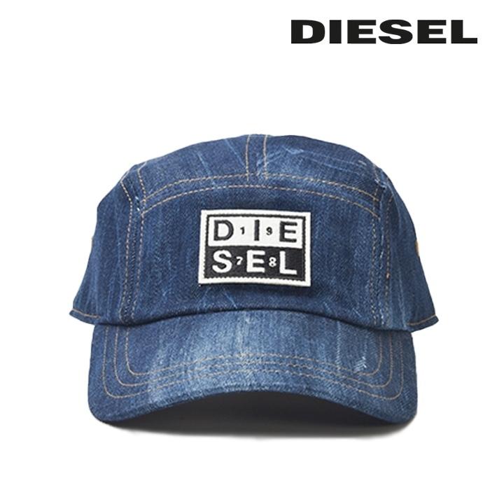 ディーゼル　DIESEL デニム　ダメージ加工　キャップ DIESEL ディーゼル ジェットキャップ 帽子 メンズ ダメージ加工