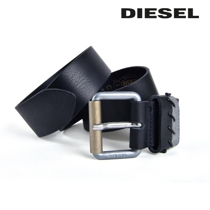 完売品　DIESEL レザー 革 ベルト　ブラック DIESEL ディーゼル レザーベルト メンズ 牛革 本革 シングルピン