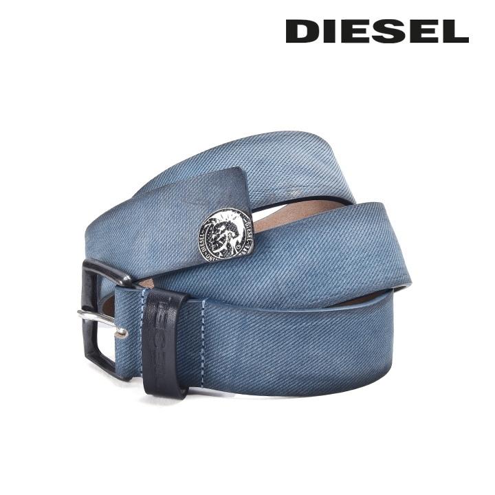 ディーゼル　ベルト　新品 DIESEL ディーゼル ベルト 本革 レザーベルト 無地 ロゴ メタル