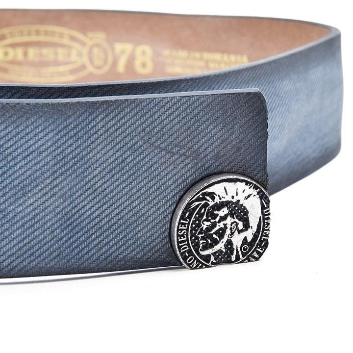 【新品タグ】 DIESEL ディーゼル デニム × レザー ベルト 95 ディーゼル/Diesel/時計/MS9/DZ1932/グレーダイアル×デニム