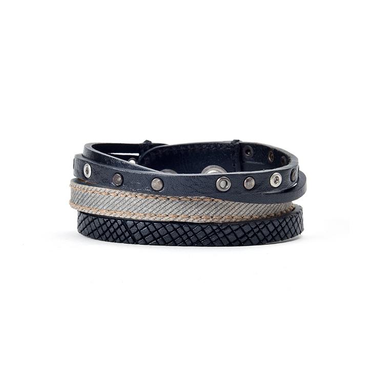 DIESEL（ディーゼル） レザーブレスレット メンズ 牛革 本革
