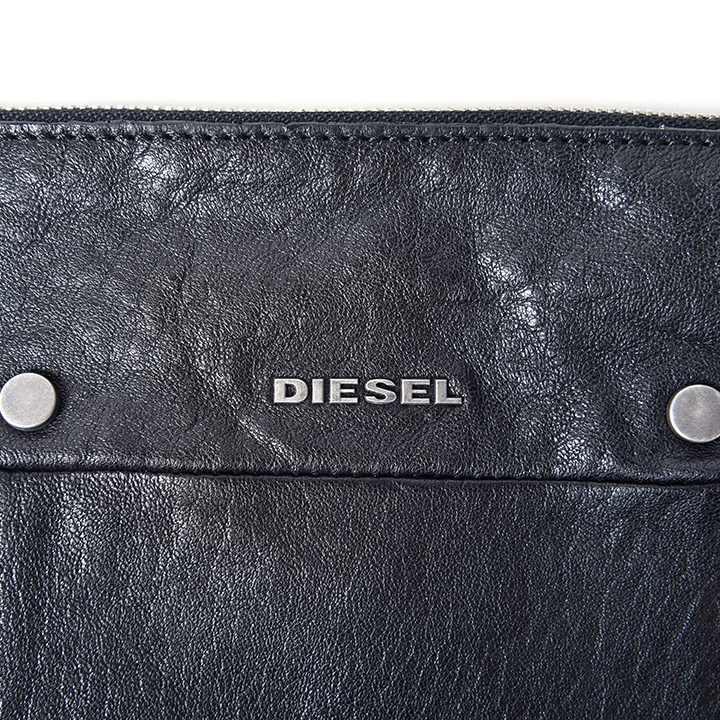 DIESEL ディーゼル レザークラッチバッグ 鞄 メンズ 羊革 牛革