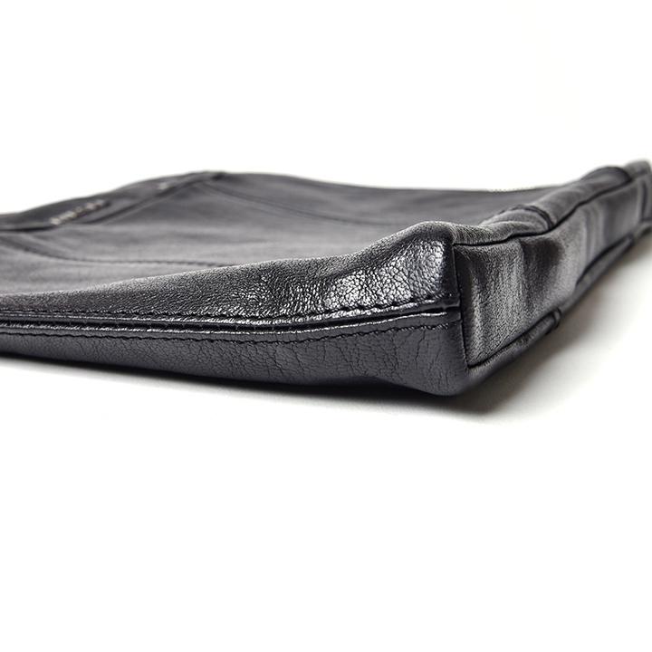 DIESEL レザーバッグ ブラック 羊革 DIESEL ディーゼル レザークラッチバッグ 鞄 メンズ 羊革 牛革