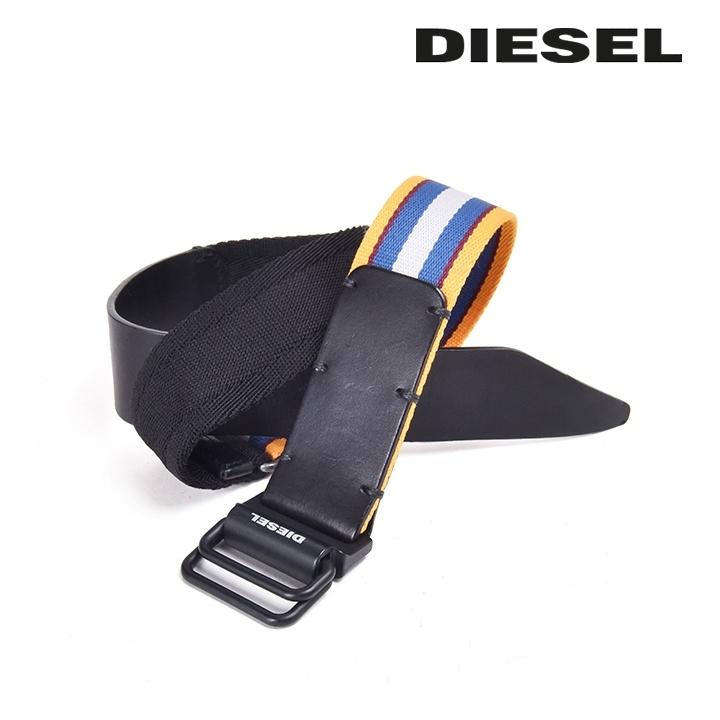 DIESEL ディーゼル レザーベルト リングベルト メンズ 牛革