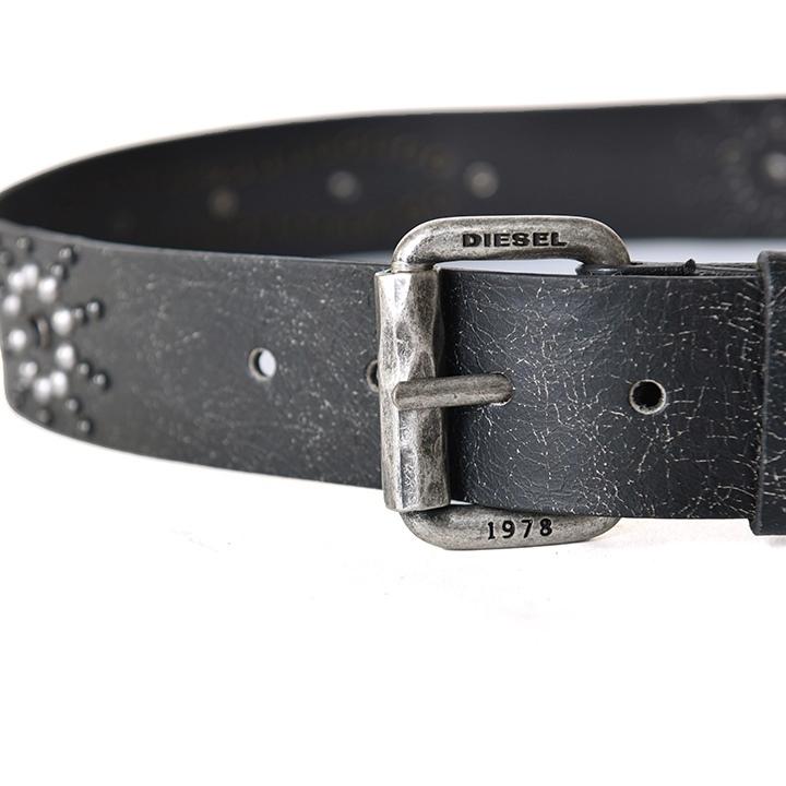 DIESEL ディーゼル レザーベルト メンズ ヴィンテージクラック