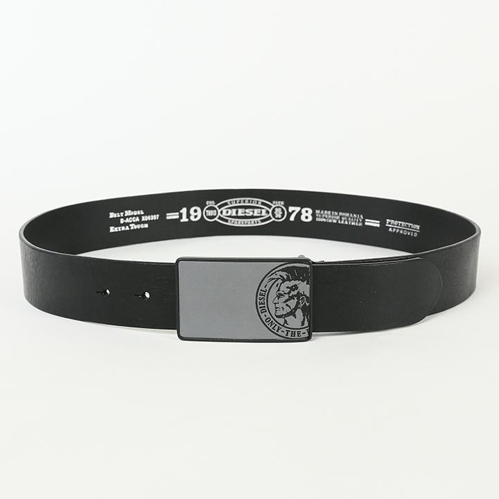 美品 DIESEL カウレザー ベルト 本革ベルト 70/28 デカロゴ 黒 楽天市場】DIESEL ディーゼルモノグラムパターン メンズレザー