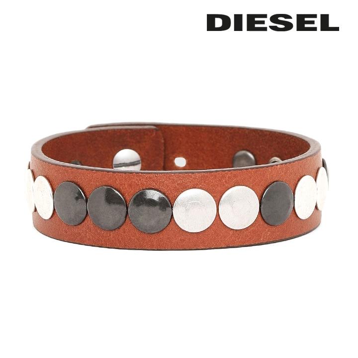 DIESEL ディーゼル レザーブレスレット メンズ 牛革 本革 メタル 