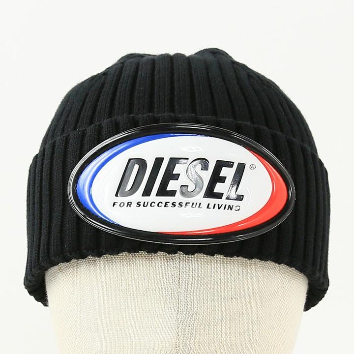 DIESEL ディーゼル ビーニー ニットキャップ 帽子 メンズ ロゴ