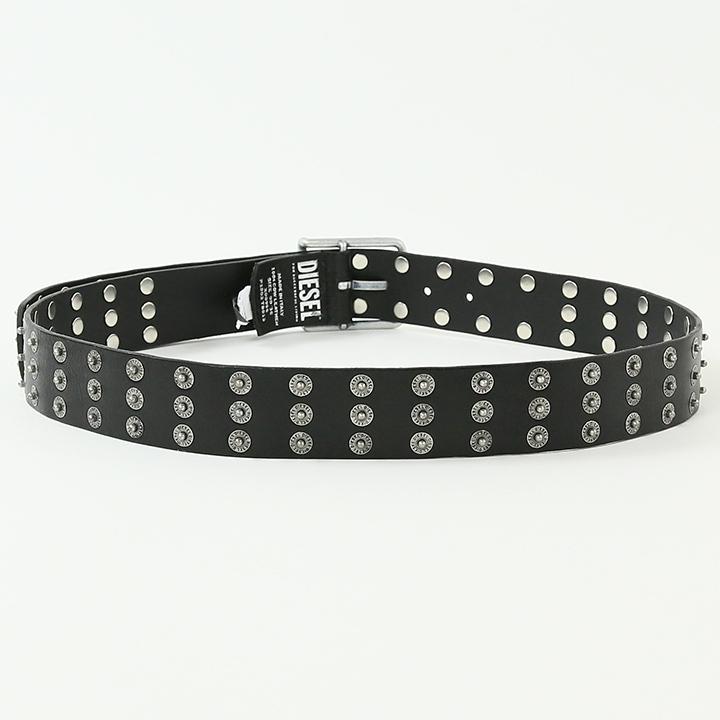 DIESEL レザーベルト 90/95 正規品 DIESEL ディーゼル レザーベルト メンズ 牛革 本革 ロゴ刻印