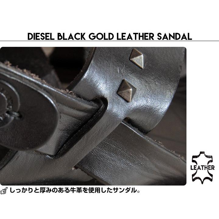 ディーゼルブラックゴールド DIESEL BLACK GOLD レザーサンダル メンズ 
