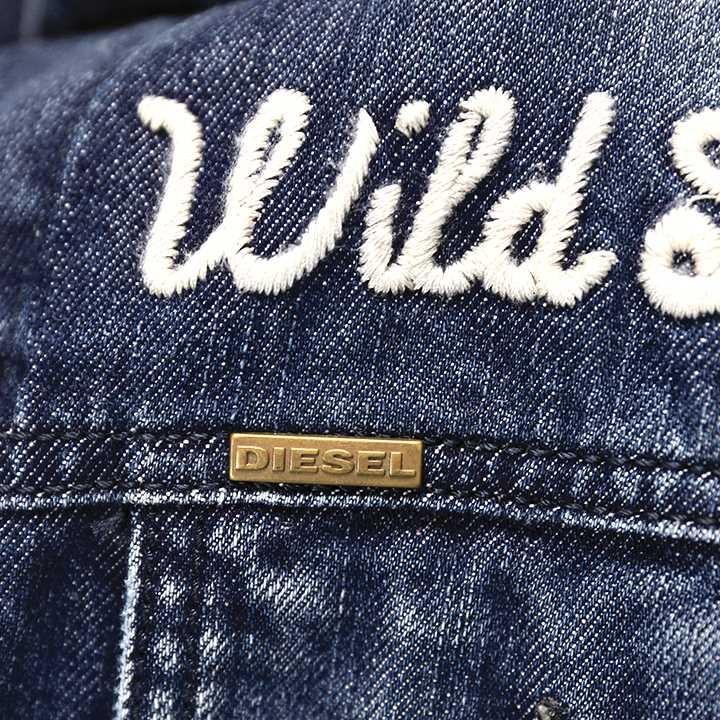 DIESEL（ディーゼル） デニムジャケット メンズ スカル パイソン 刺繍
