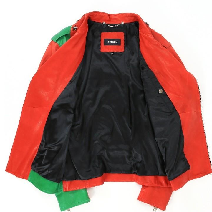 DIESEL ディーゼル ラムレザージャケット DIESEL ディーゼル ラムレザージャケット メンズ ハードダメージ