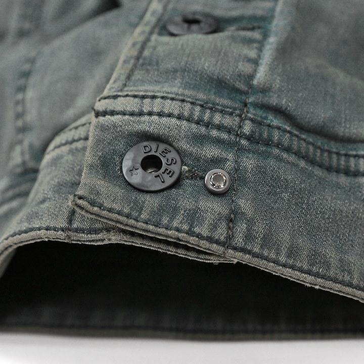 DIESEL ELSHAR-NE コーティング スウェットデニムジャケット M DIESEL ディーゼル スウェットデニムジャケット メンズ