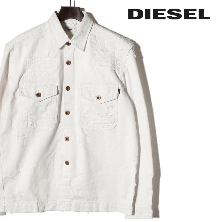 DIESEL ディーゼル デニムジャケット メンズ クラッシュダメージ DIESEL ディーゼル デニムジャケット メンズ クラッシュダメージ