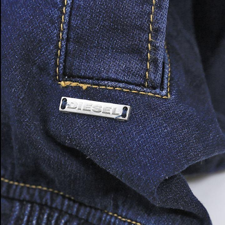 DIESEL ディーゼル デニムジャケット メンズ リブカラー ジップ