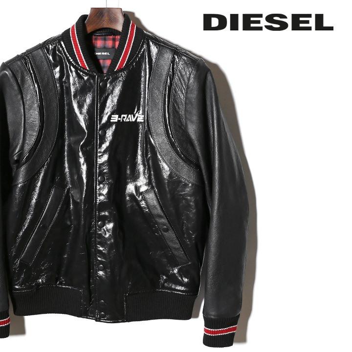 ディーゼル DIESEL 中綿入りレザージャケット メンズ 裏地チェック柄 羊革×牛革切替 スタジアムジャンパー L-BILLY  :die-m-o-b8-133:買っCiao!トゥット トゥット - 通販 - Yahoo!ショッピング