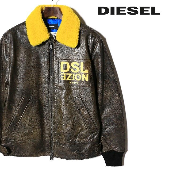 DIESEL ディーゼル 中綿レザージャケット メンズ キルティング DIESEL ディーゼル 中綿レザージャケット メンズ キルティング