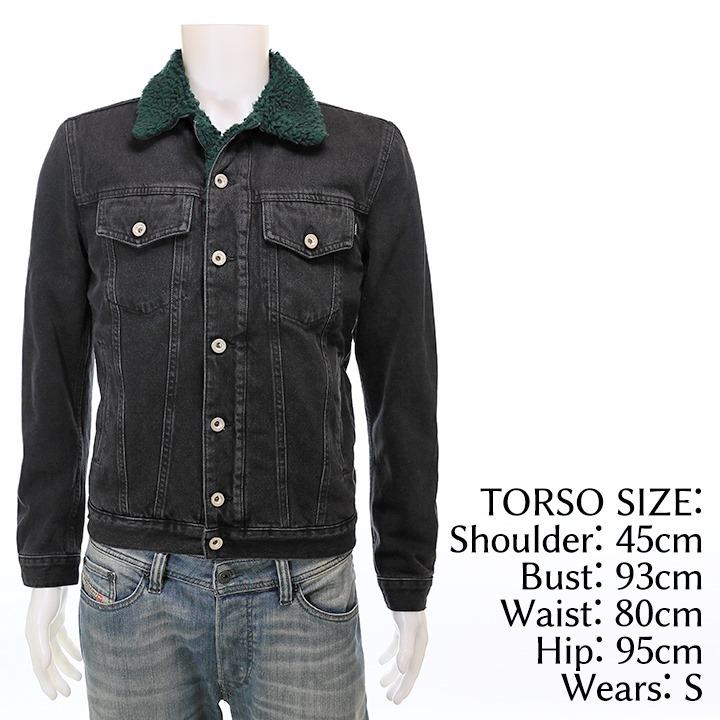 DIESEL（ディーゼル） デニムジャケット メンズ 中ボア ヴィンテージ