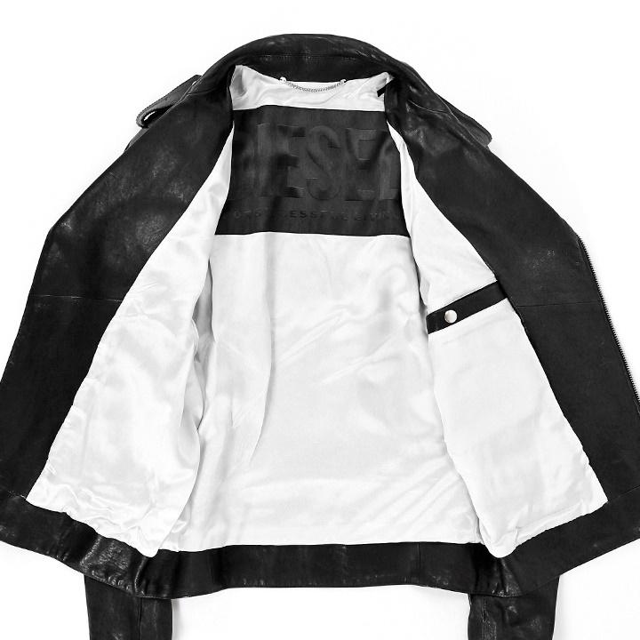 DIESEL セミダブルライダースジャケット ラムレザー 羊革 DIESEL セミダブルライダースジャケット ラムレザー 羊革 - メルカリ
