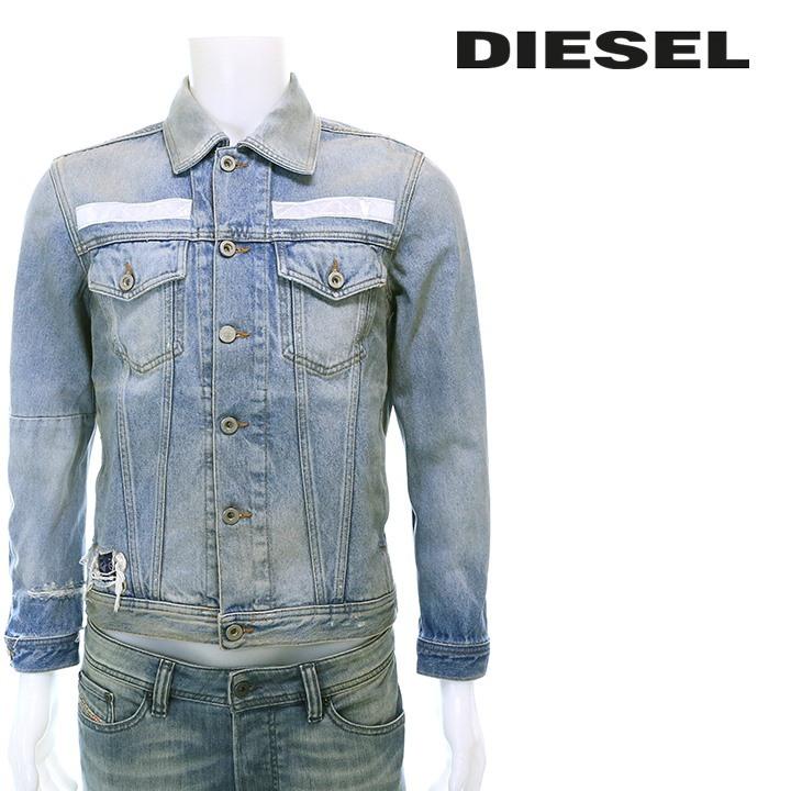 DIESEL ダメージジージャンM Diesel ダメージ デニムジャケット | ブルー | FARFETCH JP