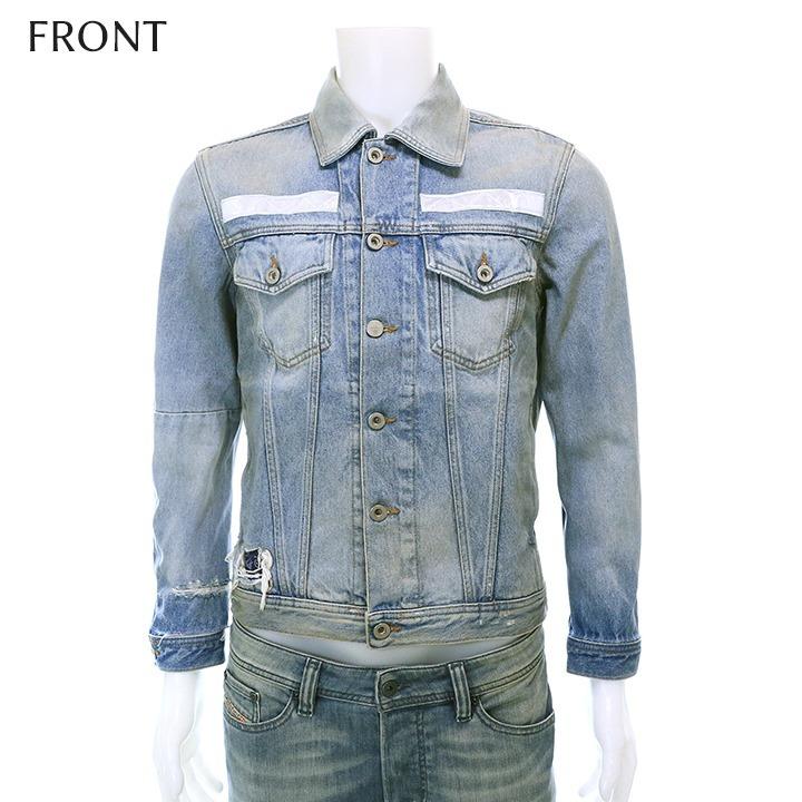 DIESEL ディーゼル グランジ デストロイ ダメージ デニムジャケット DIESEL ディーゼル メンズ ジャケット デニムジャケット ボア