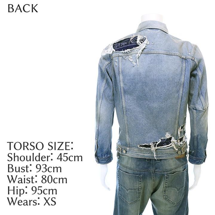 DIESEL ディーゼル デニムジャケット メンズ デストロイ