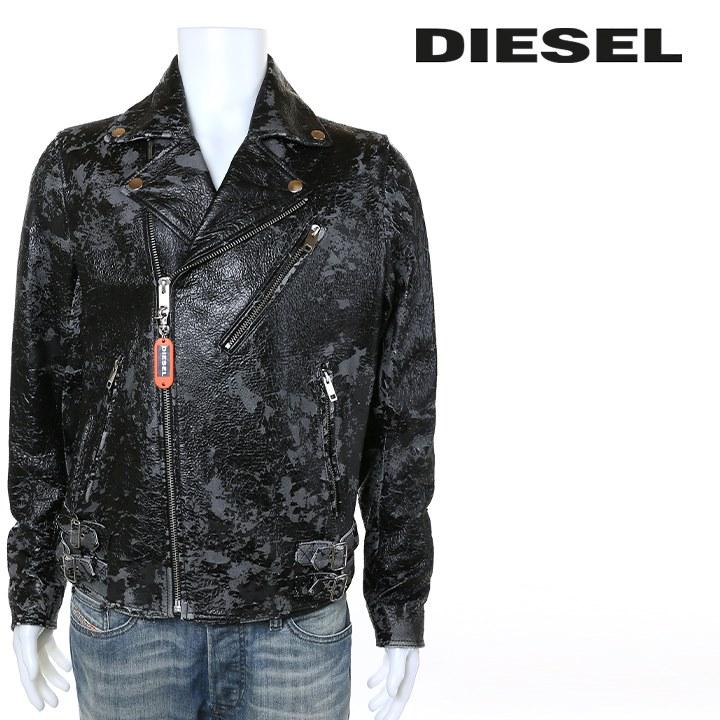 DIESEL ディーゼル ラムレザージャケット メンズ ハードダメージ DIESEL ディーゼル ラムレザージャケット メンズ ハードダメージ
