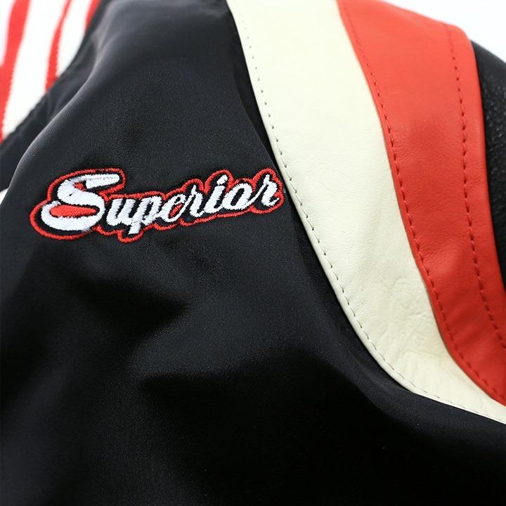 DIESEL ディーゼル スタジアムジャンパー メンズ レザー切替