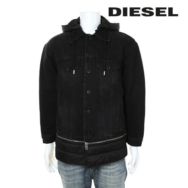 DIESEL（ディーゼル） 中綿デニムジャケット メンズ 裾ジップ着脱 