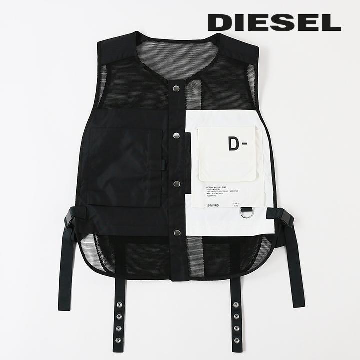 DIESEL ディーゼル メッシュベスト メンズ ビッグバックポケット DIESEL ディーゼル メッシュベスト メンズ ビッグバックポケット
