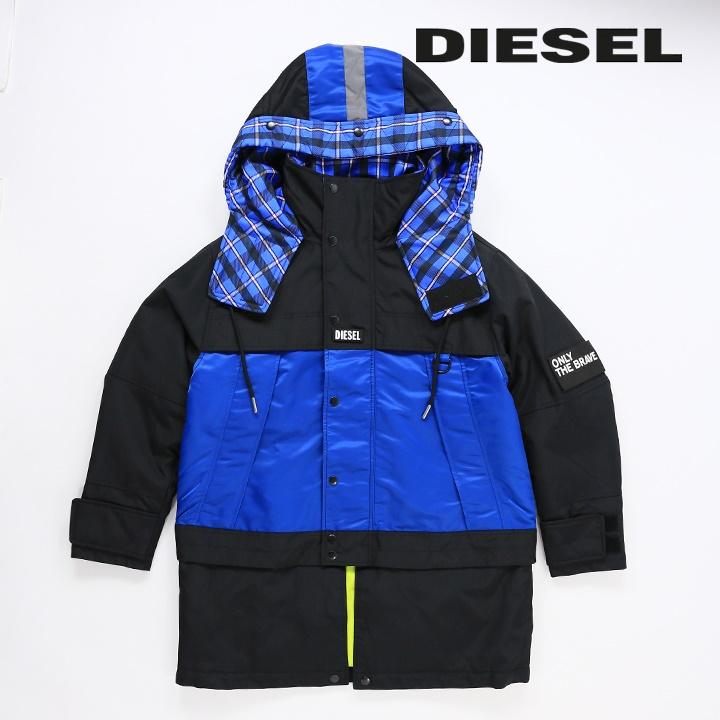 ディーゼル DIESEL 中綿入りナイロンジャケット メンズ 裾ジップ 裏地 