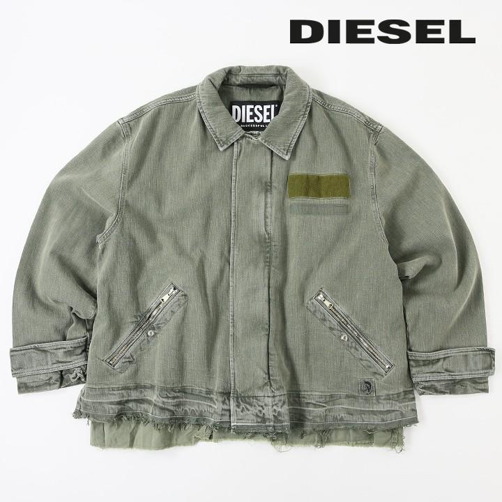 DIESEL ディーゼル デニムジャケット メンズ 切りっぱなし加工 DIESEL ディーゼル デニムジャケット メンズ 切りっぱなし加工