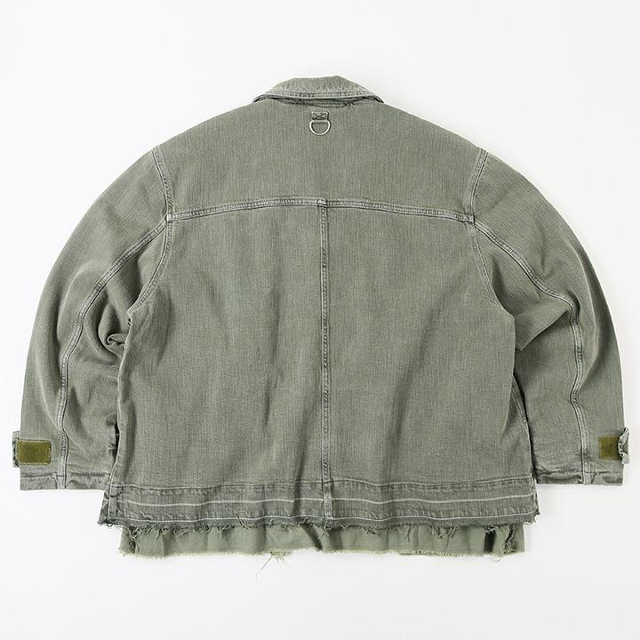 DIESEL ディーゼル デニムジャケット メンズ 切りっぱなし加工 DIESEL ディーゼル デニムジャケット メンズ 切りっぱなし加工