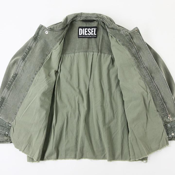 DIESEL ディーゼル デニムジャケット メンズ 切りっぱなし加工 DIESEL ディーゼル デニムジャケット メンズ 切りっぱなし加工