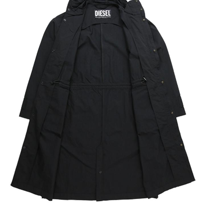ディーゼル DIESEL フーデッドロングコート メンズ ワンポイント ディーゼル DIESEL フーデッドロングコート メンズ ワンポイント