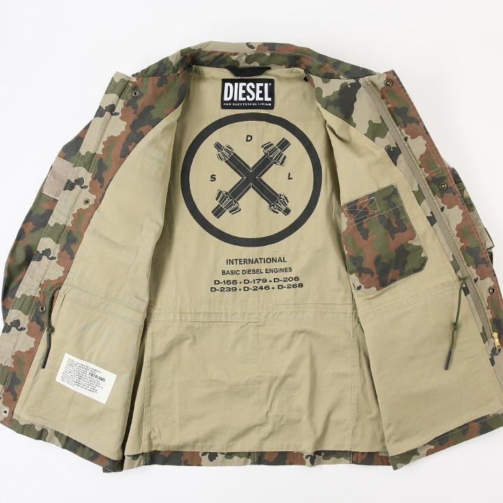 DIESEL ディーゼル ミリタリージャケット メンズ 迷彩柄 DIESEL ディーゼル ミリタリージャケット メンズ 迷彩柄