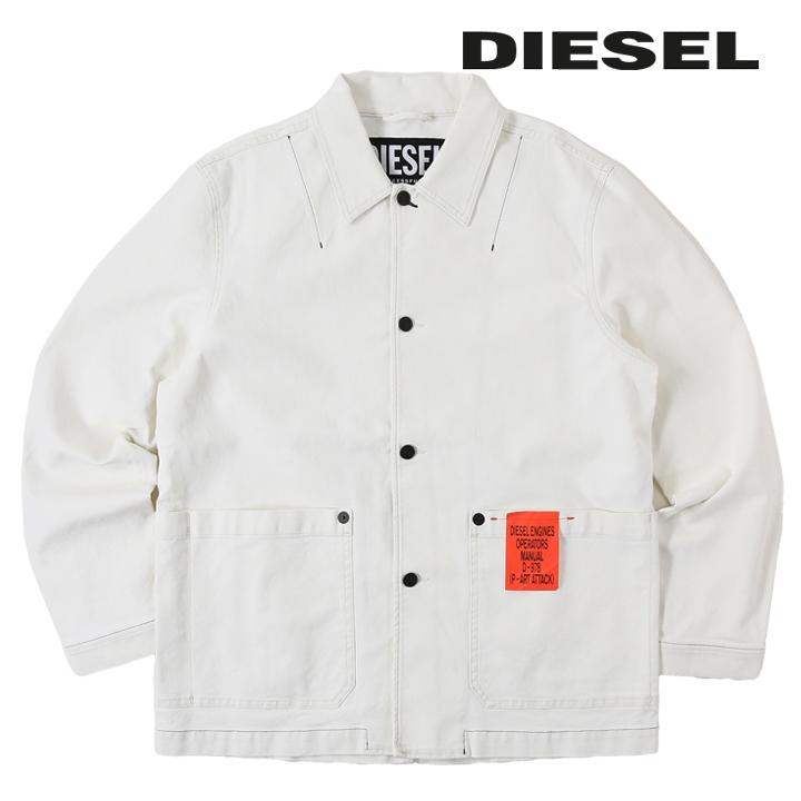 DIESEL（ディーゼル） ホワイトデニムジャケット メンズ ナイロン 