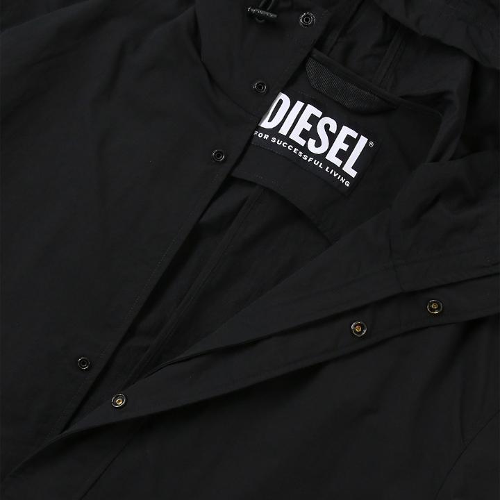 DIESEL ディーゼル フーデッドロングコート メンズ オーバルD