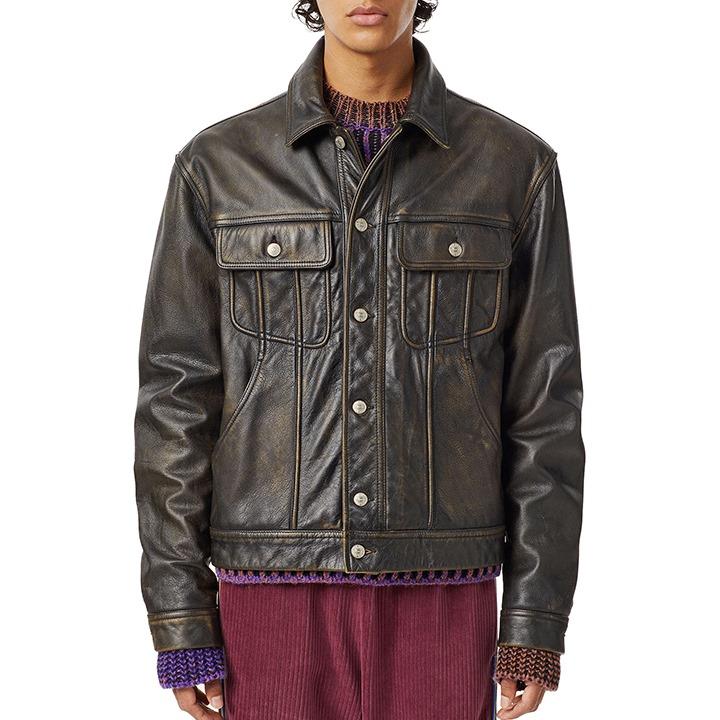 DIESEL ディーゼル レザージャケット メンズ 牛革 本革 DIESEL ディーゼル レザージャケット メンズ 牛革 本革