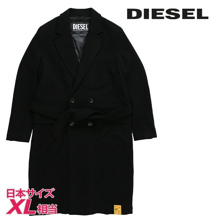 DIESEL ロング　チェスターコート ウエストベルト付き　カシミア混 DIESEL ロング チェスターコート ウエストベルト付き カシミア混