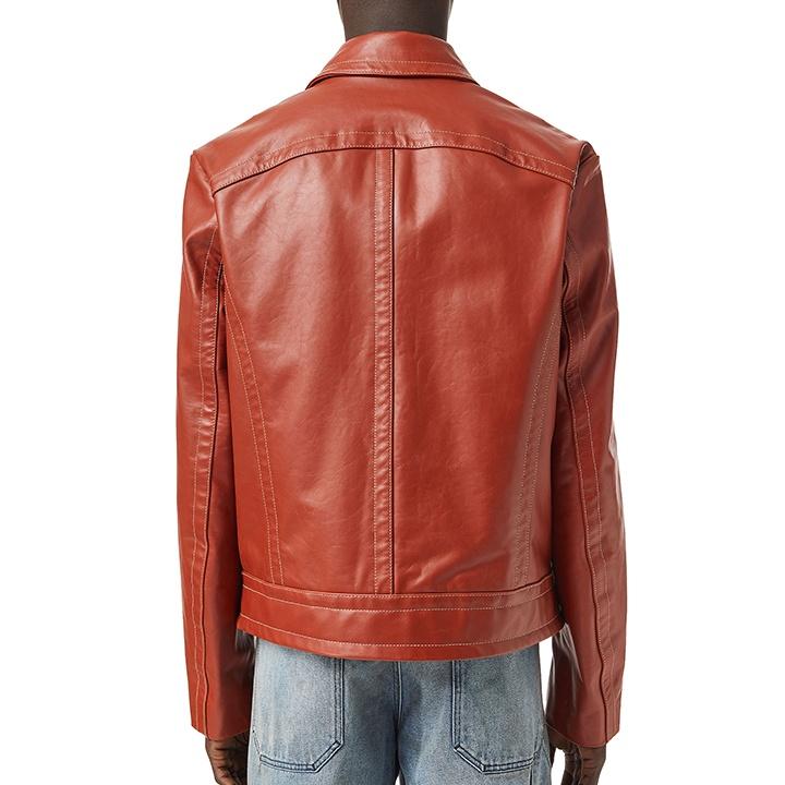 美品 ディーゼル レザージャケット ジップアップ カウレザー DIESEL ディーゼル レザージャケット メンズ 牛革 本革 オーバル