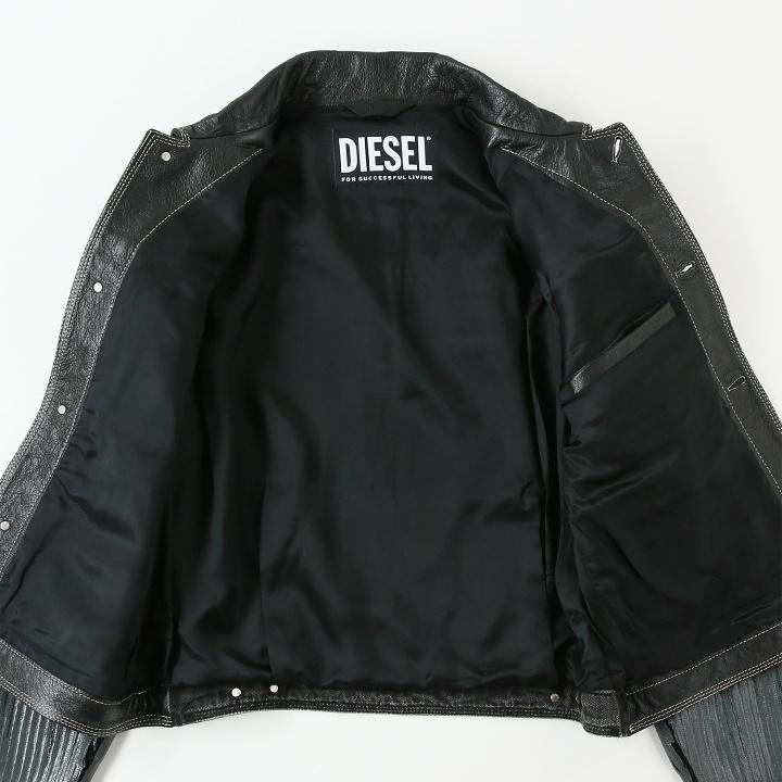 DIESEL ディーゼル レザージャケット メンズ 牛革 本革