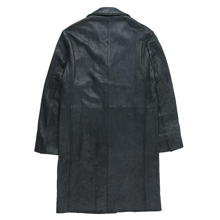 diesel leather coat ディーゼル レザー コート DIESEL ディーゼル レザーコート メンズ 羊革 本革 クラック加工 L