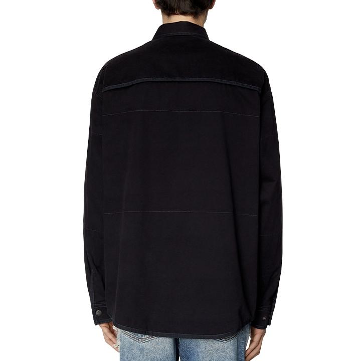 DIESEL ディーゼル シャツジャケット メンズ ワンポイントロゴ