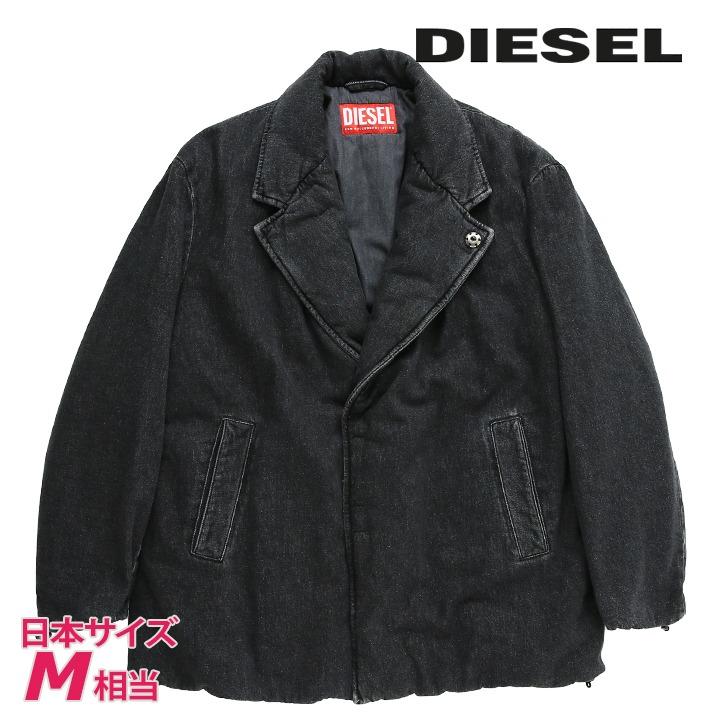 ディーゼル　ブラックデニムジャケット DIESEL ディーゼル ブラックデニムパッデッドジャケット メンズ