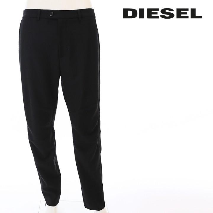 DIESEL ディーゼル スラックスパンツ メンズ ウール 膝立立体裁断切替 