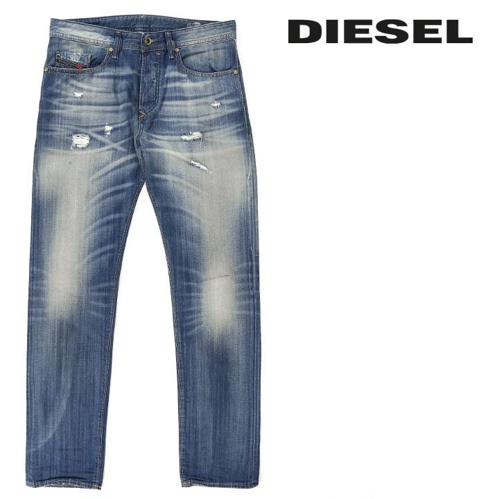 ディーゼル Diesel ジーンズ デニム パンツ メンズ クラッシュダメージ加工 レギュラースリムテーパード Buster 22